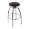 Holland Bar Stool Co 30" Bar Stool, Chrome Finish, Accent Ring, Black Vinyl Seat, 360 Swivel C8C3C30BlkVinyl - alternate 1